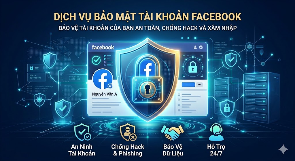 Dịch vụ bảo mật tài khoản Facebook.