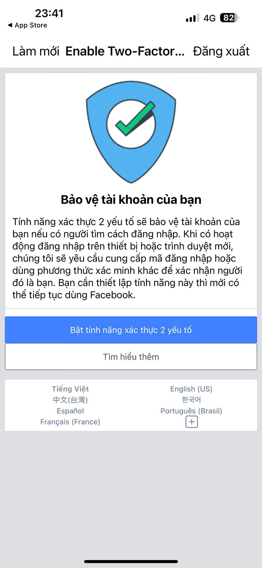 Dấu hiệu tài khoản Facebook bị khoá vì rủi ro bảo mật