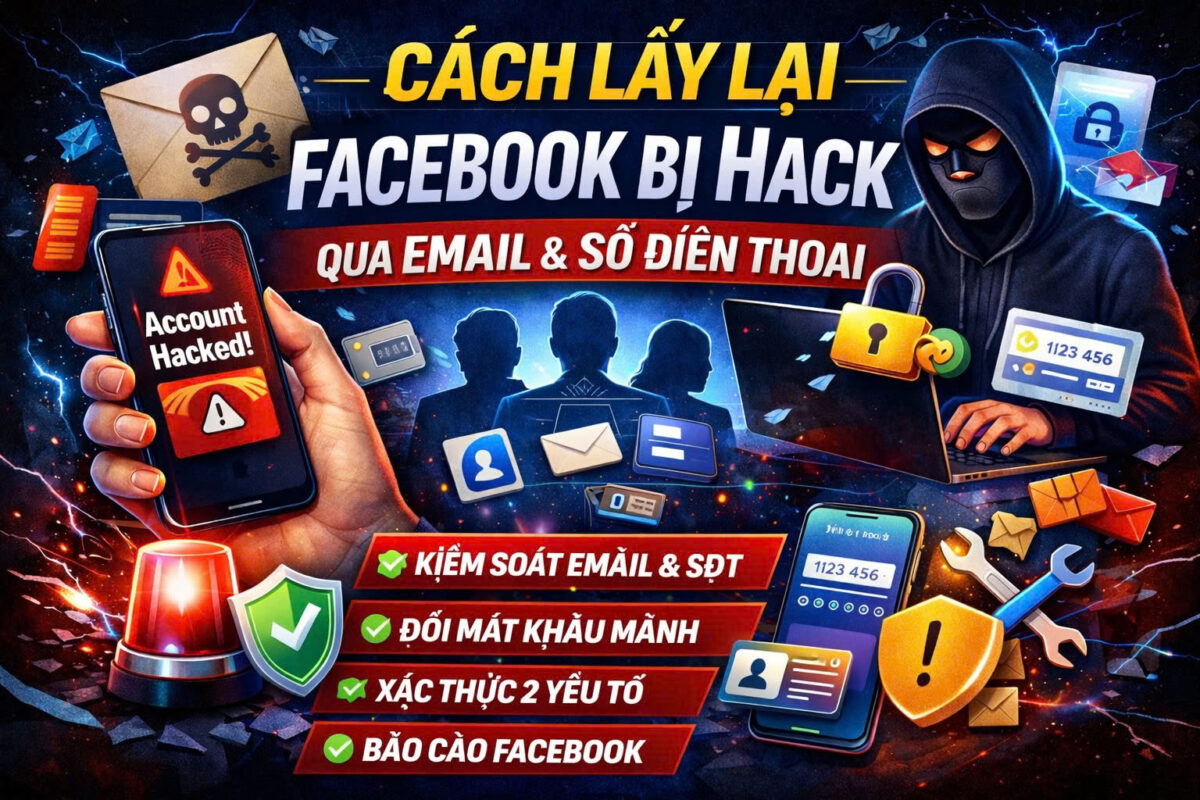 Cách lấy lại Facebook bị hack email và số điện thoại trong 30 phút cực nhanh