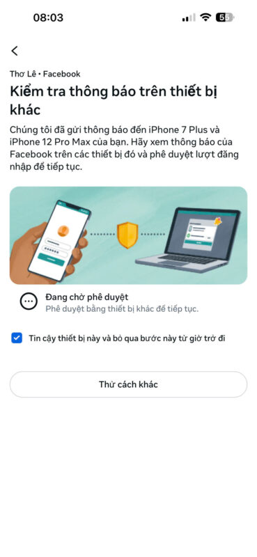 Khái niệm xác thực 2 yếu tố Facebook.
