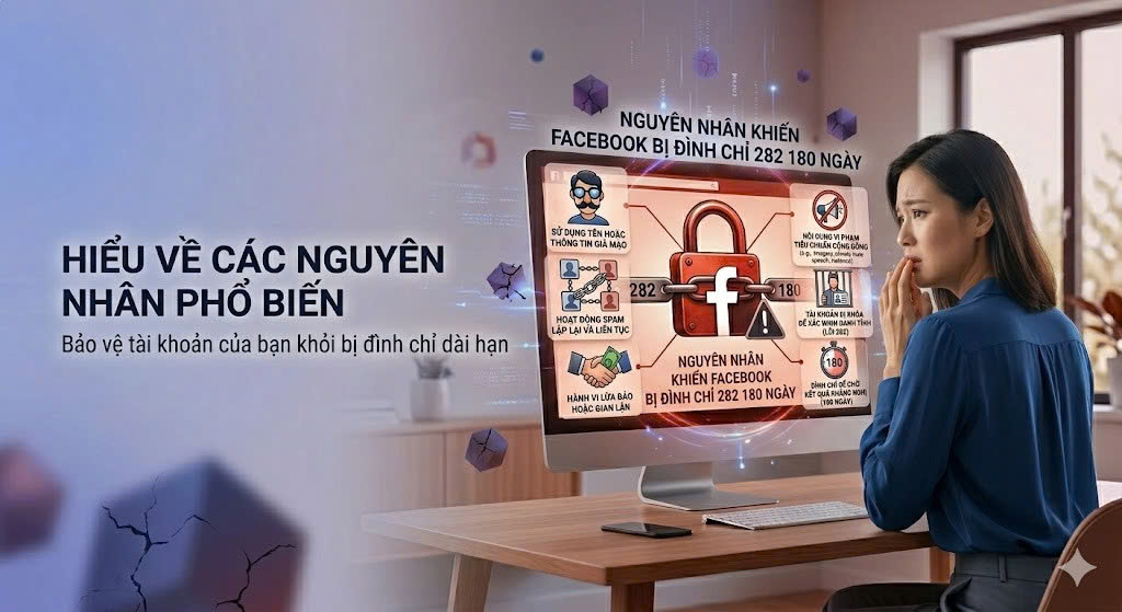 Nguyên nhân khiến Facebook bị đình chỉ 282 180 ngày.