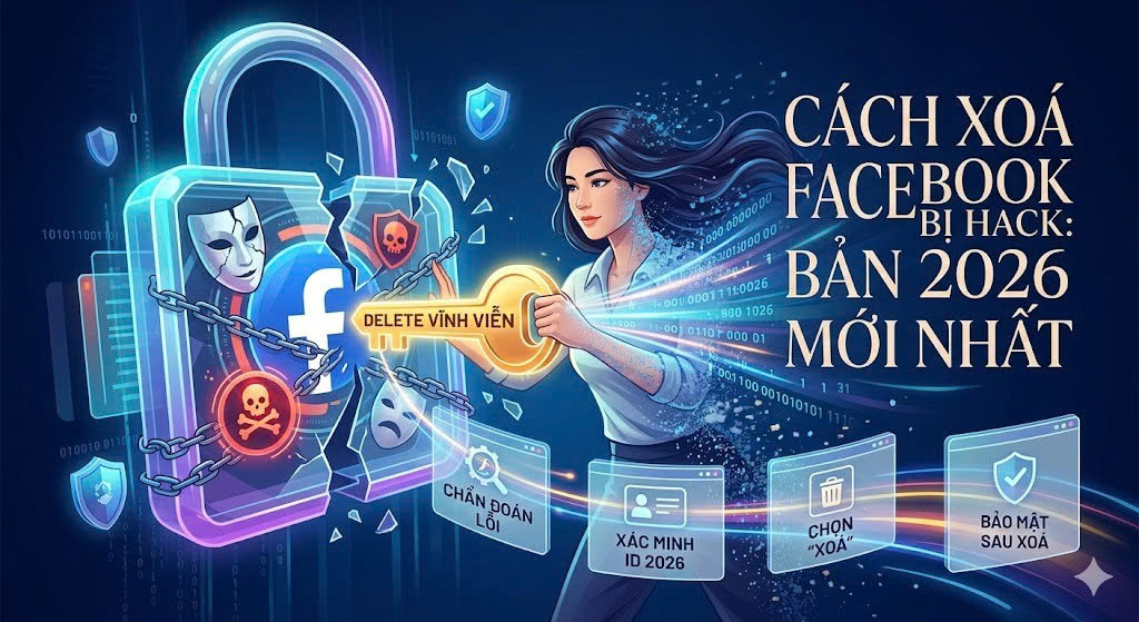 Cách xoá Facebook bị hack cần biết 2026 mới nhất
