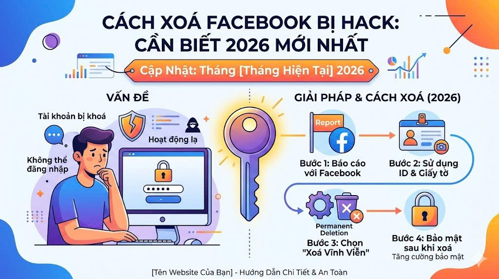 Cách xoá Facebook bị hack cần biết 2026 mới nhất.