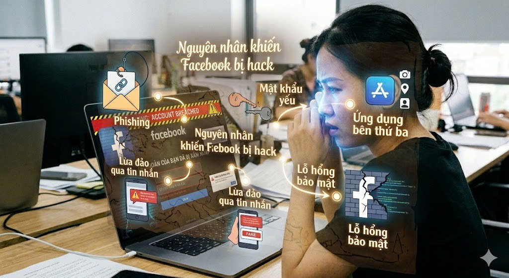 Nguyên nhân khiến Facebook bị hack.