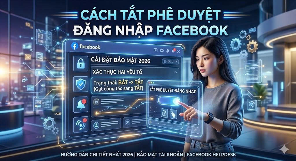 Cách tắt phê duyệt đăng nhập Facebook 2026 mới nhất