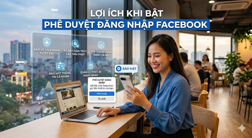 Lợi ích khi bật phê duyệt đăng nhập Facebook.